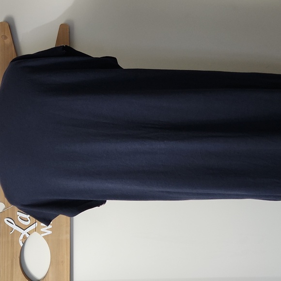 J. Jill Navy Embroidered Bohemian Floral Cotton Relaxed Midi Dress - Size Medium - Picture 11 of 15